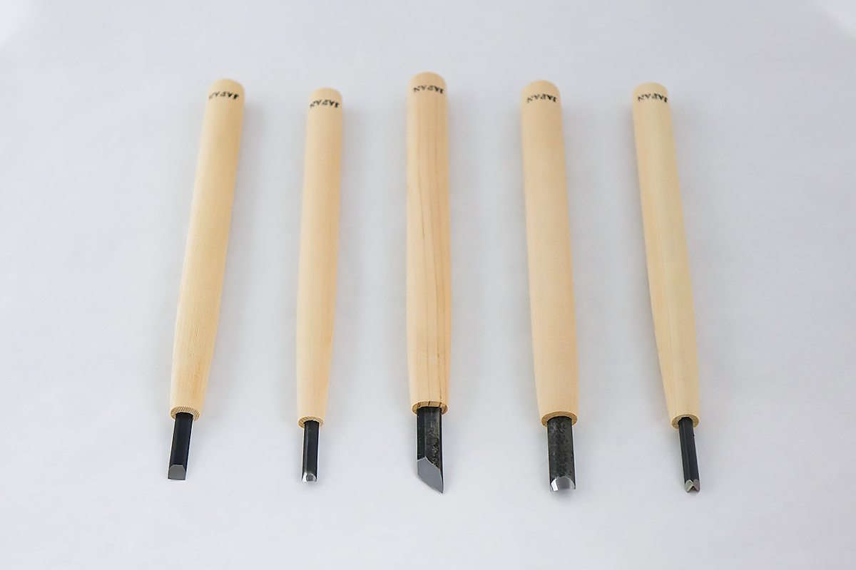 Michihamono Carving Knife Set of 5 - HIDA TOOL