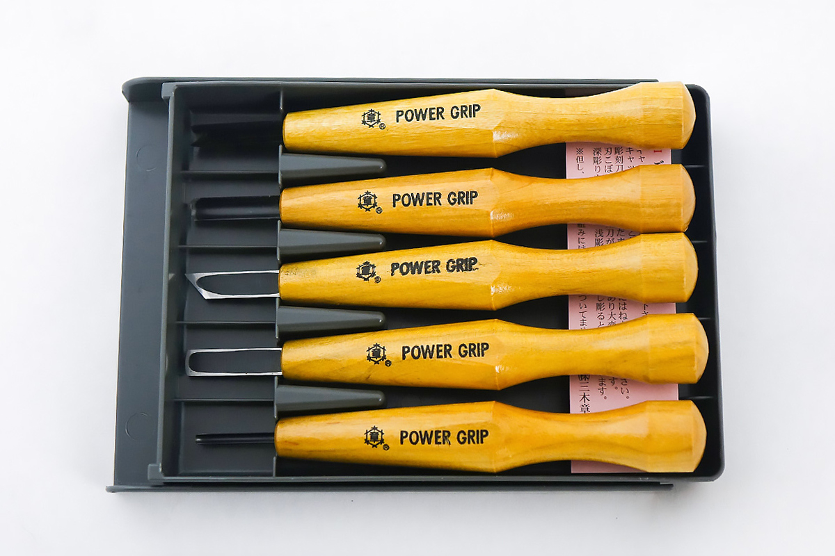 Power Grip Woodcutting Chisel Set of 5 - HIDA TOOL