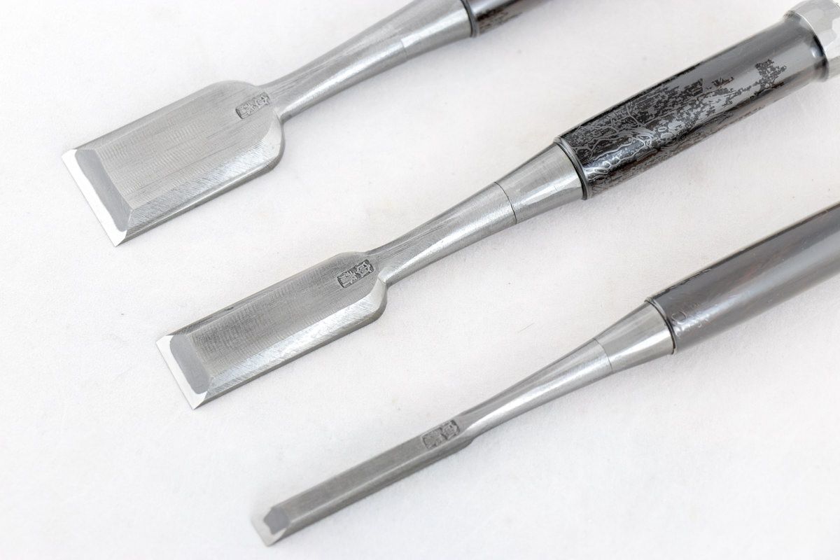 Tasai 10 pc Bench Chisel Set Migaki Finish Multi Hollow - HIDA TOOL
